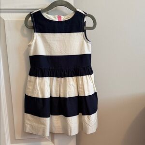 Crewcuts Navy and White Striped Dress